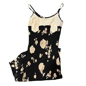 Vintage Y2k Mesh Slip Dress Floral Fairy Cottage (XS-S)